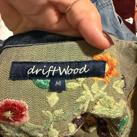 DRIFTWOOD Floral Embroidered Jean Jacket - Picture 6 of 7